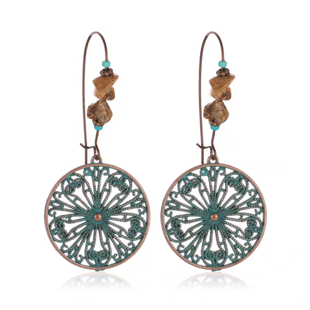 💎 3/$25 Bohemian style copper loop earrings